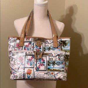 Giani Bernini Postcard Tote Handbag NWT